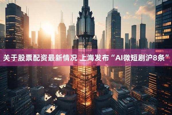 关于股票配资最新情况 上海发布“AI微短剧沪8条”